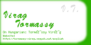 virag tormassy business card